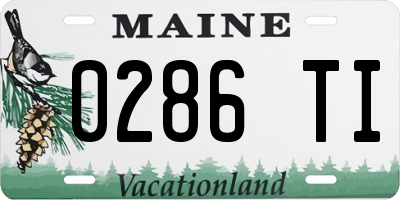 ME license plate 0286TI