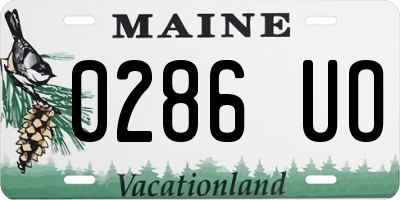 ME license plate 0286UO
