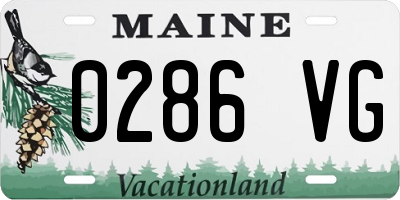 ME license plate 0286VG