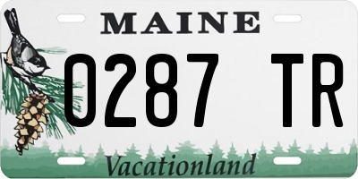 ME license plate 0287TR
