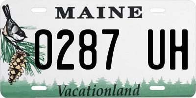 ME license plate 0287UH