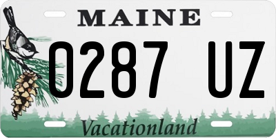 ME license plate 0287UZ