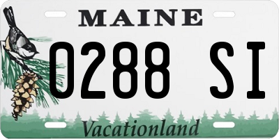 ME license plate 0288SI