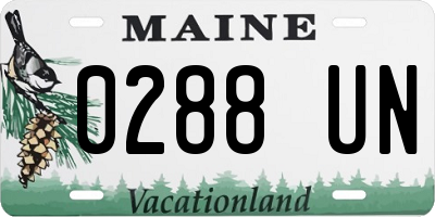 ME license plate 0288UN