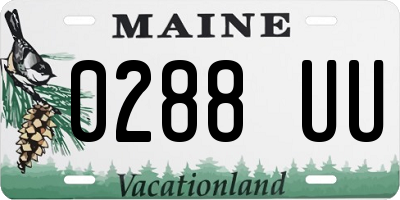 ME license plate 0288UU