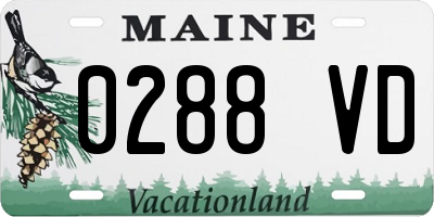 ME license plate 0288VD