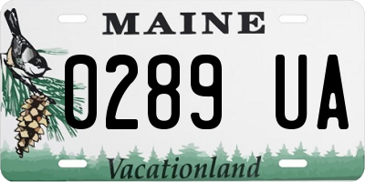 ME license plate 0289UA