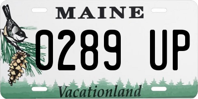 ME license plate 0289UP