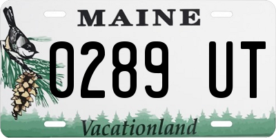 ME license plate 0289UT