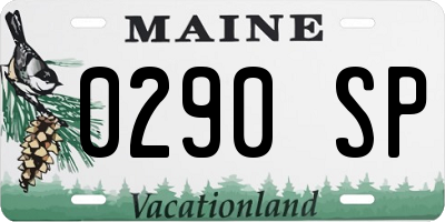 ME license plate 0290SP