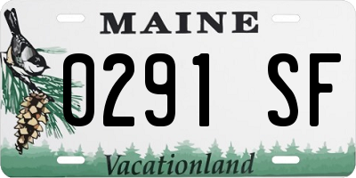 ME license plate 0291SF