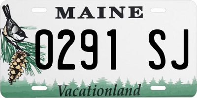 ME license plate 0291SJ