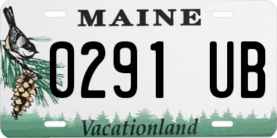 ME license plate 0291UB