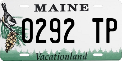 ME license plate 0292TP
