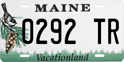 ME license plate 0292TR