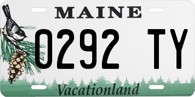 ME license plate 0292TY