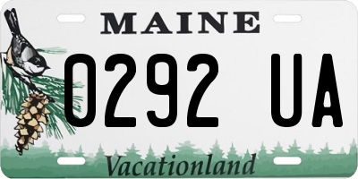 ME license plate 0292UA