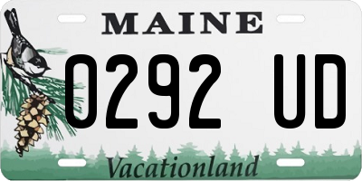 ME license plate 0292UD