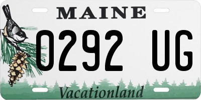 ME license plate 0292UG