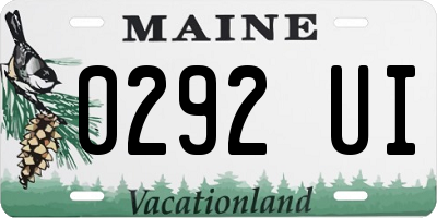 ME license plate 0292UI