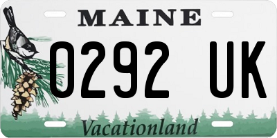 ME license plate 0292UK