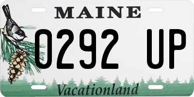 ME license plate 0292UP