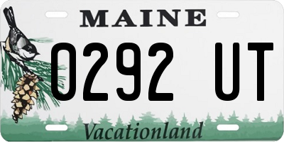 ME license plate 0292UT