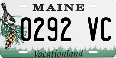 ME license plate 0292VC