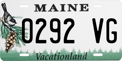 ME license plate 0292VG