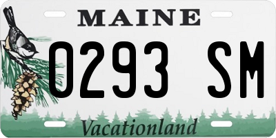 ME license plate 0293SM