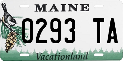ME license plate 0293TA