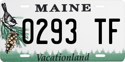 ME license plate 0293TF