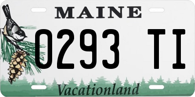 ME license plate 0293TI