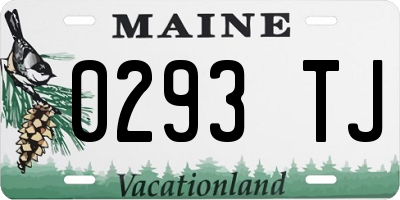 ME license plate 0293TJ