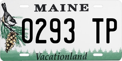 ME license plate 0293TP
