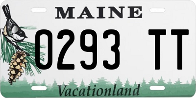 ME license plate 0293TT