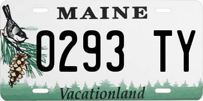 ME license plate 0293TY