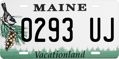 ME license plate 0293UJ