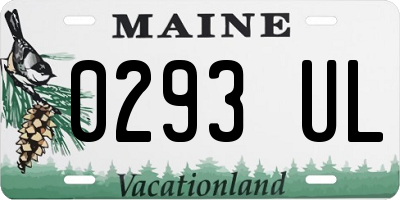 ME license plate 0293UL