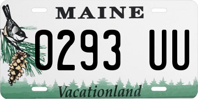 ME license plate 0293UU