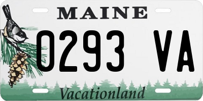 ME license plate 0293VA