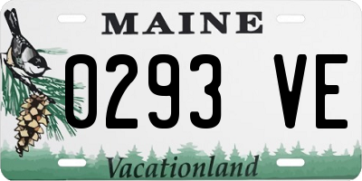 ME license plate 0293VE