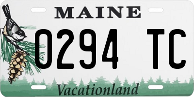ME license plate 0294TC