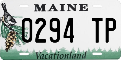 ME license plate 0294TP