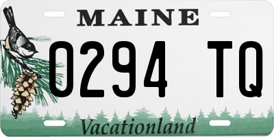 ME license plate 0294TQ