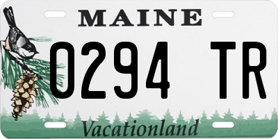 ME license plate 0294TR