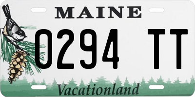 ME license plate 0294TT