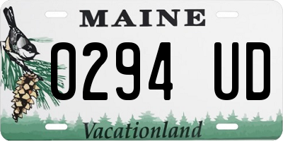 ME license plate 0294UD