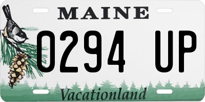 ME license plate 0294UP