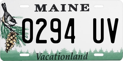 ME license plate 0294UV